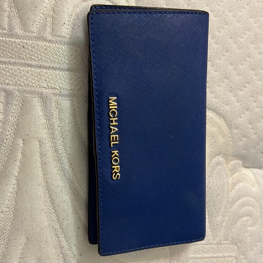 Blue Michael Kors Wallet